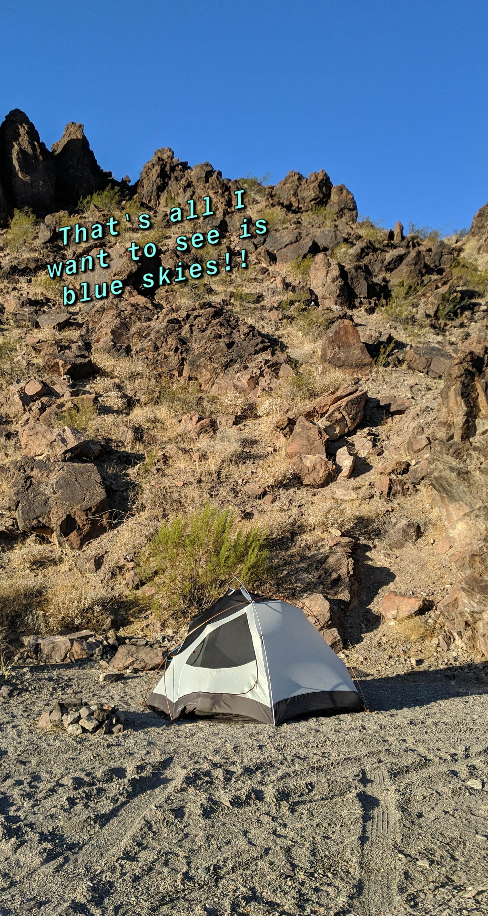 Kayla D.'s photo of a dispersed camping area at Craggy Wash - Dispersed Camping Area near Bullhead City, AZ