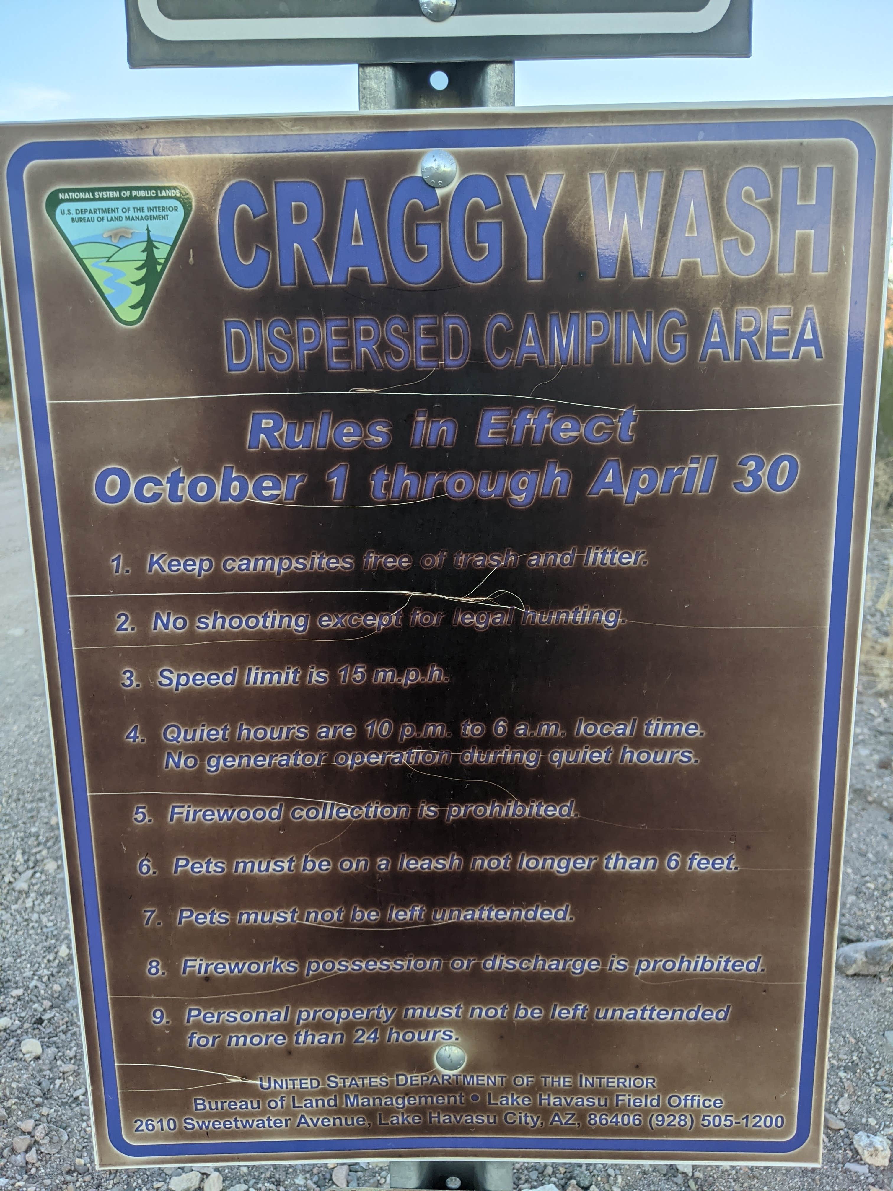 Camper submitted image from Craggy Wash - Dispersed Camping Area - 4