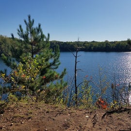 View of the lake from the cabins