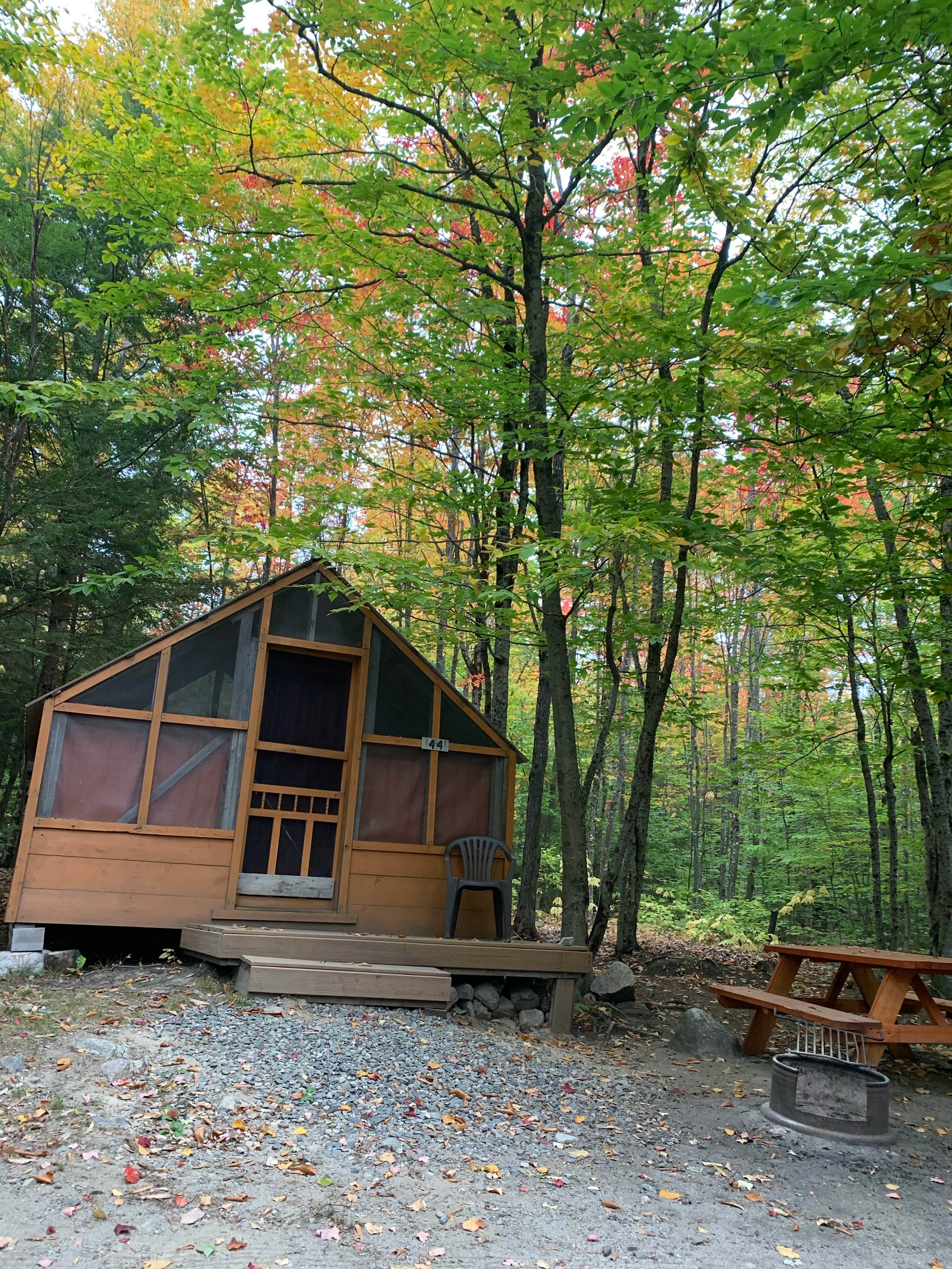 Roger F.'s photo of glamping accommodations at Wilderness Edge Campground near Alton, ME