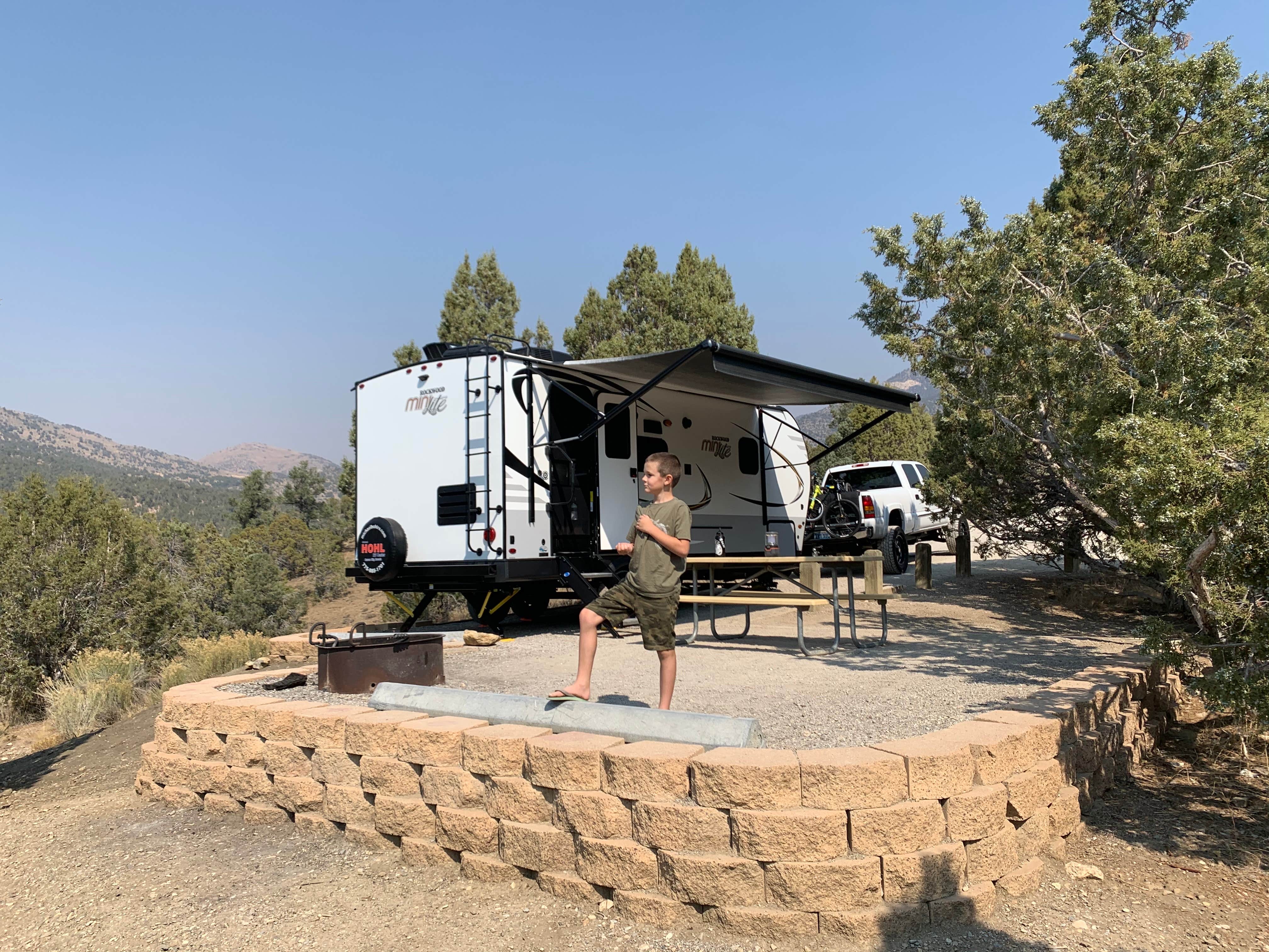 Laura F.'s photo of rv camping at Lake View Campground — Cave Lake State Park near Lund, NV