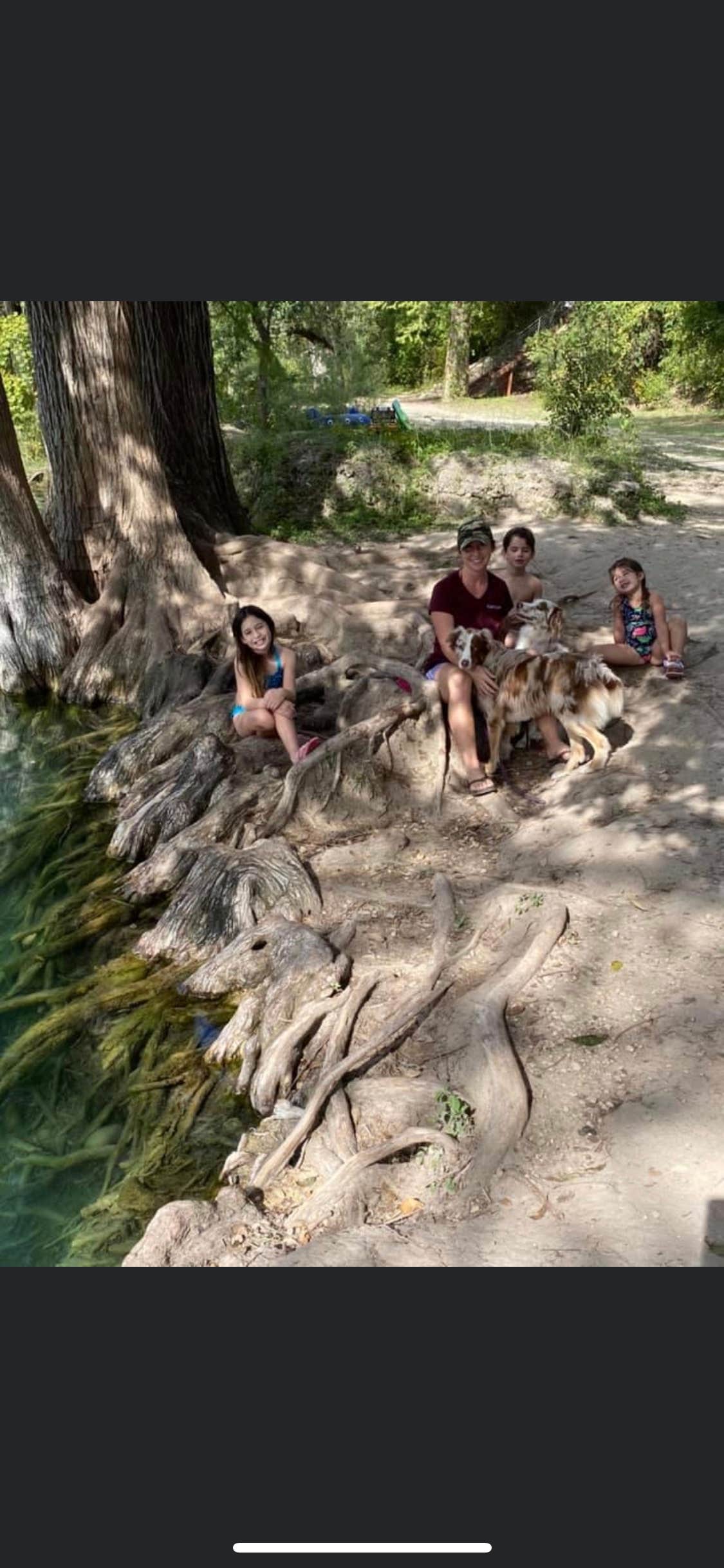 Chelsea's photo of camping with pets at Parkview Riverside RV Park near Concan, TX