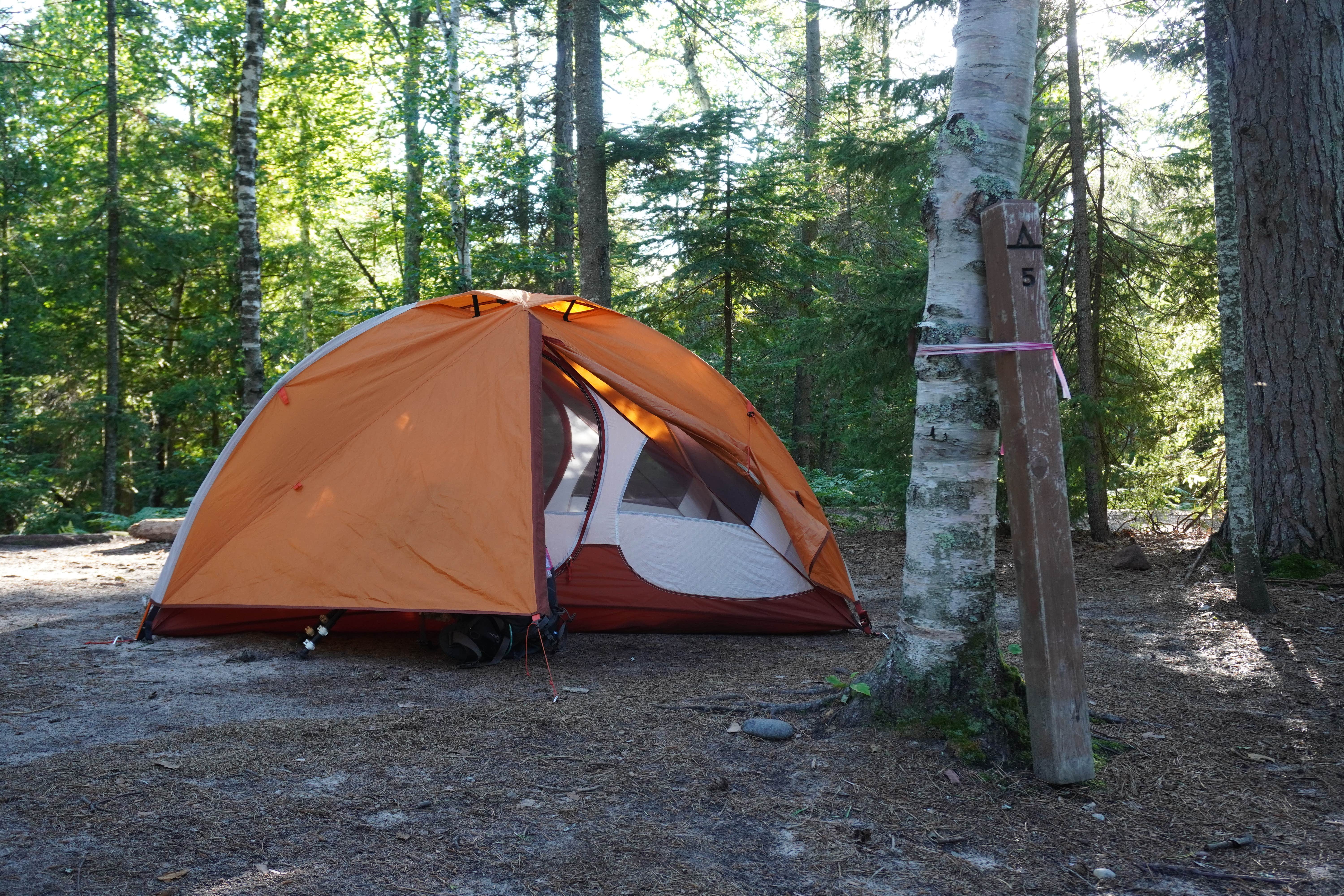 Hilary S.'s photo of tent camping at Au Sable East Backcountry Campsites — Pictured Rocks National Lakeshore near Hiawatha National Forest