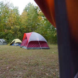We had six total tents, but there was ample room for more.