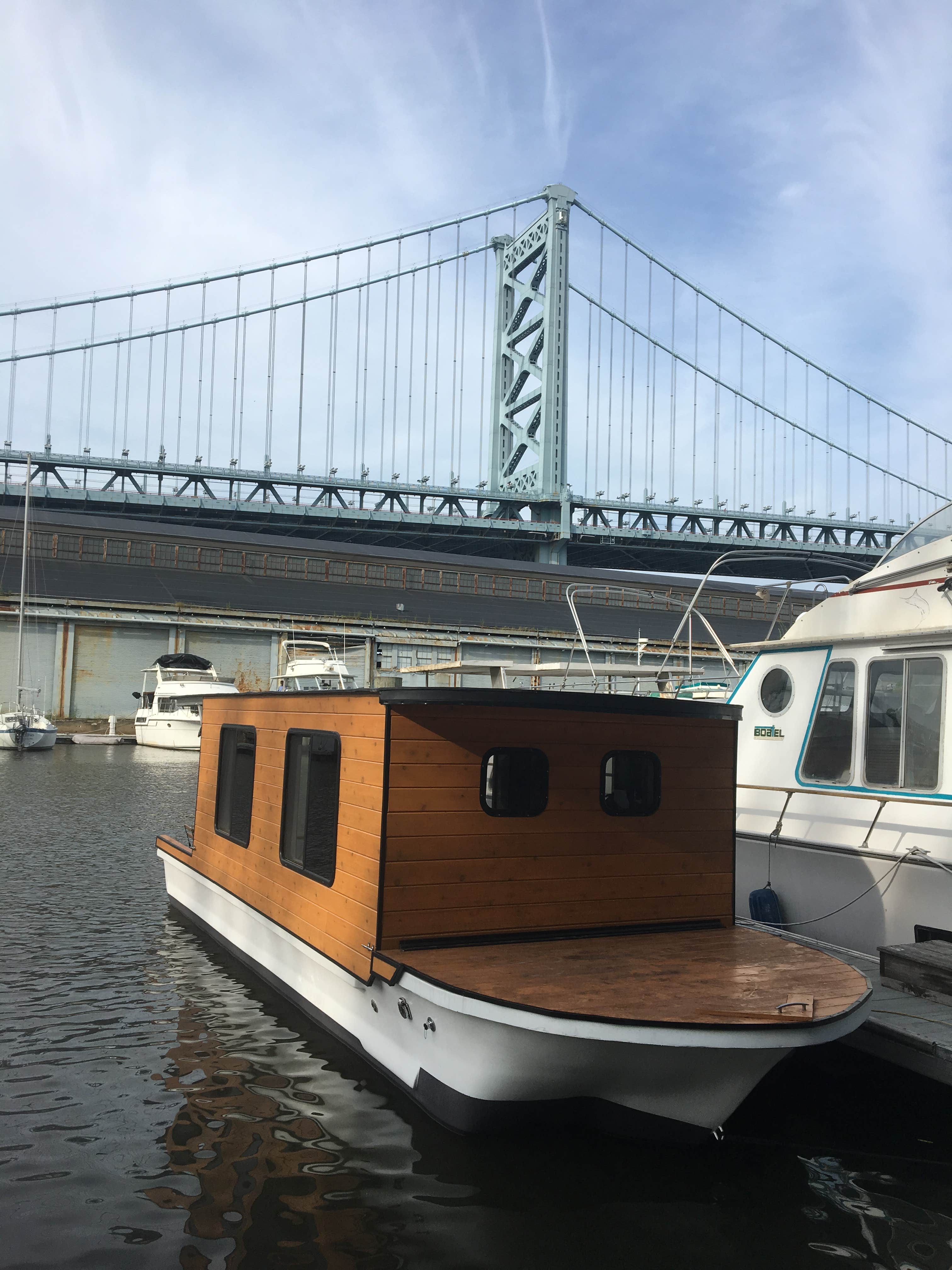 Camper-submitted photo at Philly Love Boats at Pier 5 Marina: Urban Glamping near Runnemede, NJ