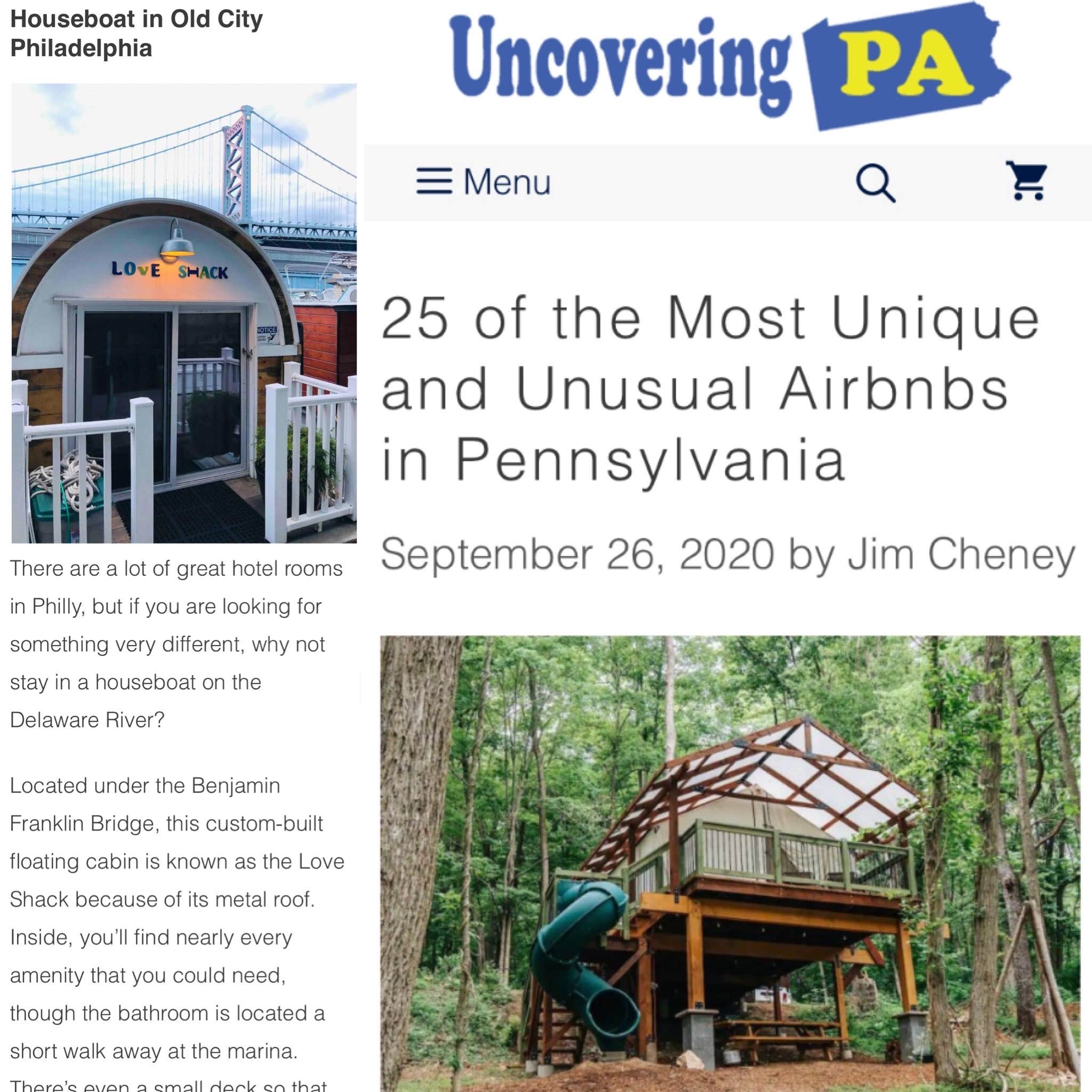 Jhanna W.'s photo of a cabin at Philly Love Boats at Pier 5 Marina: Urban Glamping near Runnemede, NJ