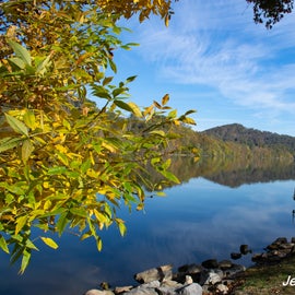 Fall reflection on Burnsville Lake