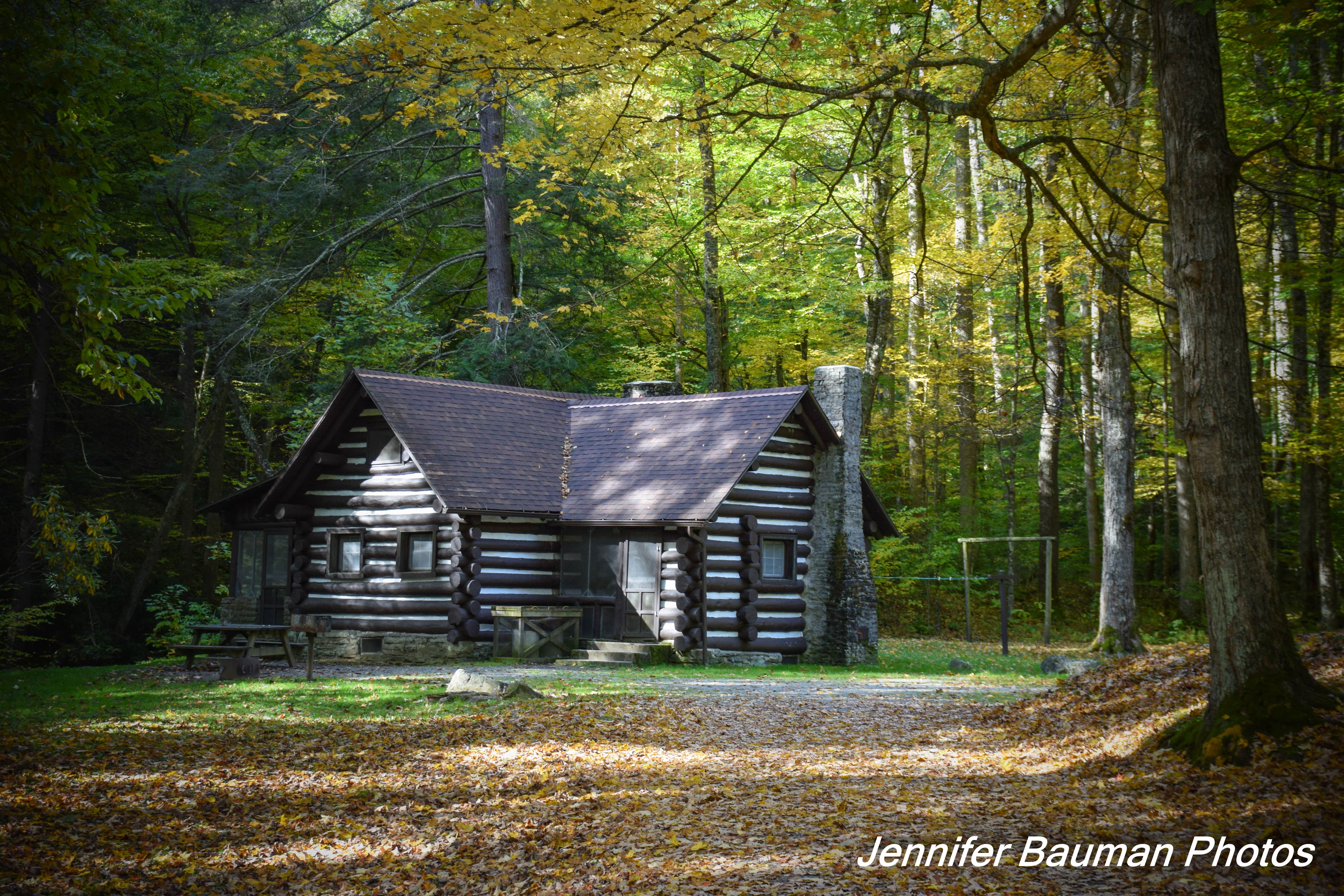 Jennifer B.'s photo of a cabin at Kumbrabow State Forest near Brandywine, WV