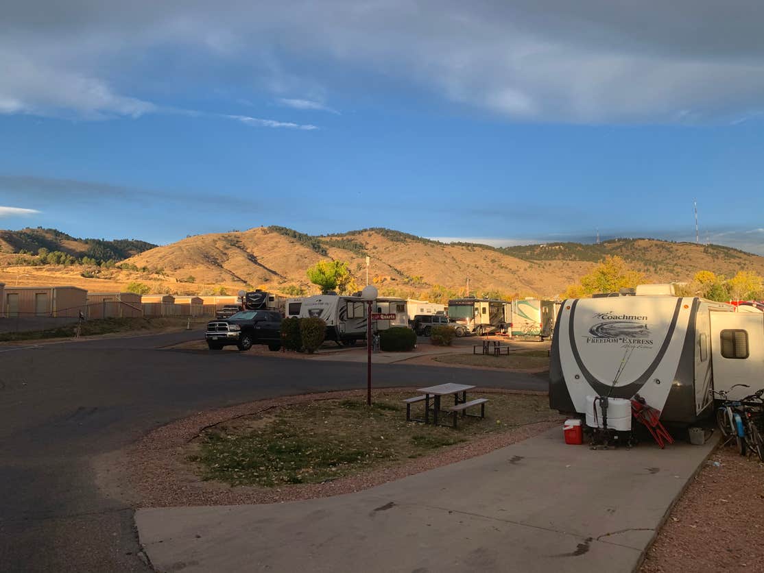 Rocky Mountains as viewed from Dakota Ridge RV park