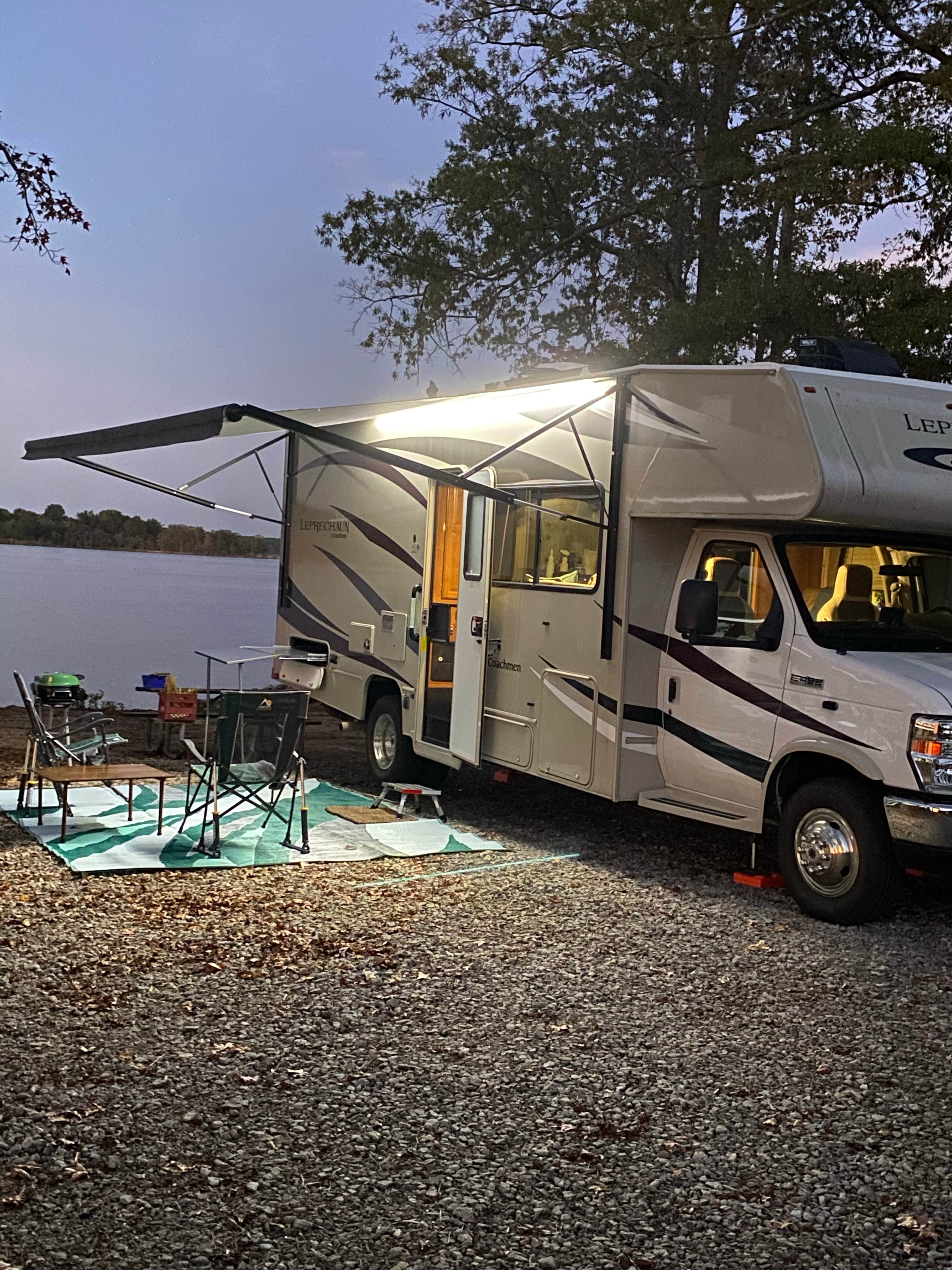 Susan M.'s photo of rv camping at Hibernia Campground — Kerr Lake State Recreation Area near Baskerville, VA