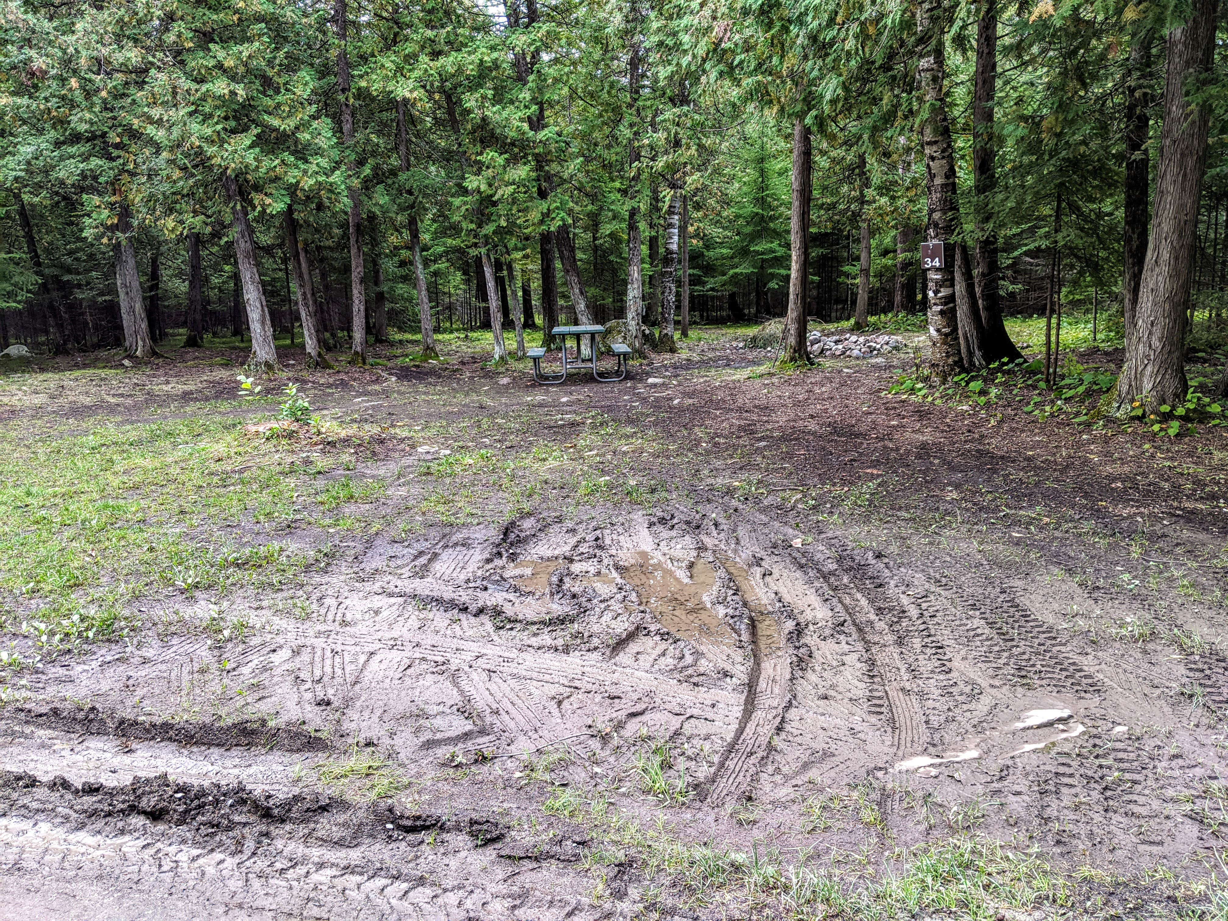 A bit muddy at the end of the season and after some serious rain.