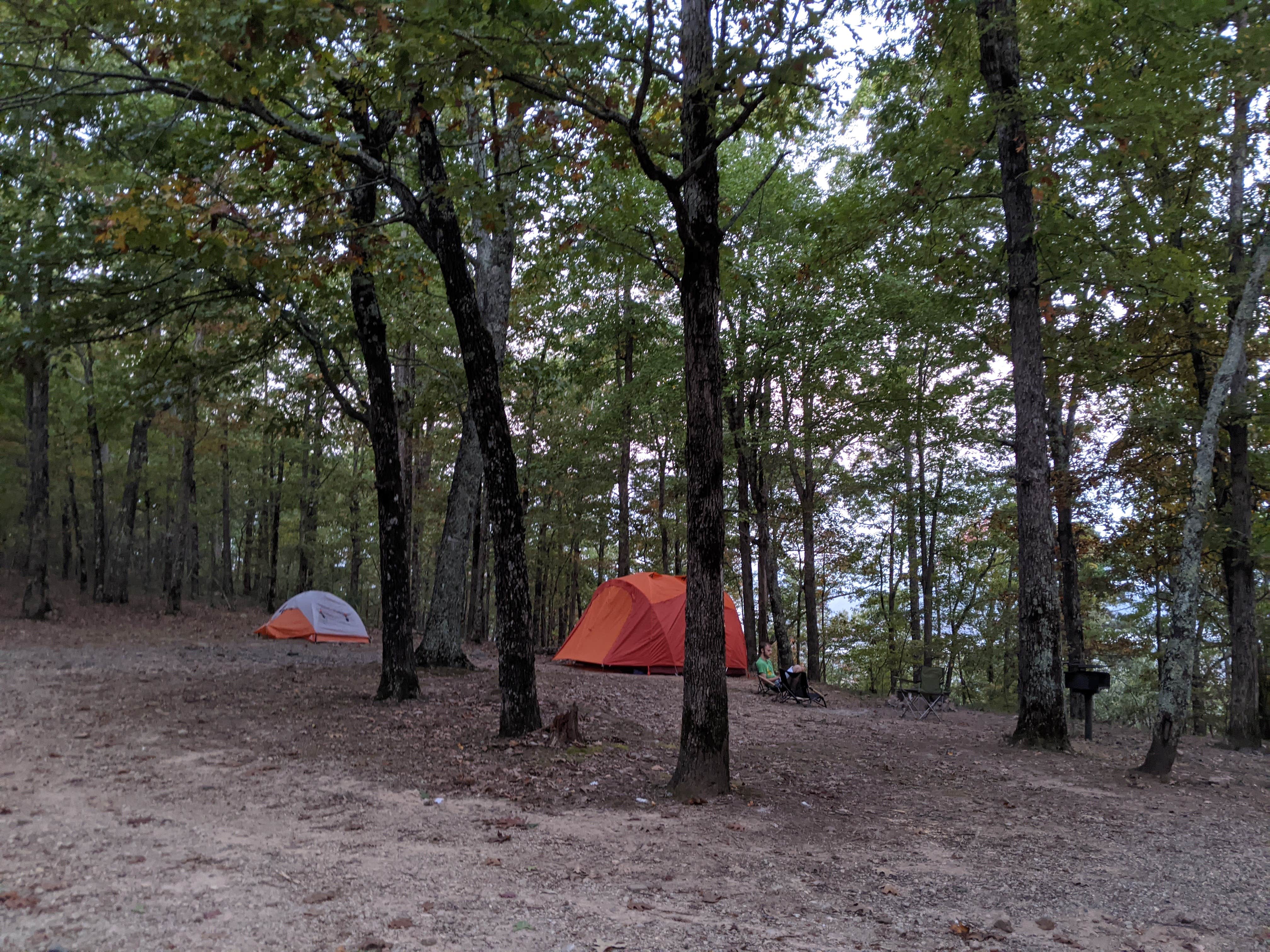 Emerald B.'s photo of tent camping at Hickory Nut Mountain near Benton, AR