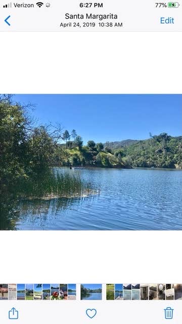 Camper-submitted photo at Santa Margarita Lake Regional Park near Morro Bay, CA