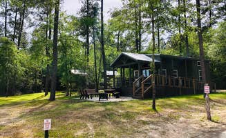 Tyler T.'s photo of glamping accommodations at Trinity Luxury RV Resort & Cabins near Huntsville, TX