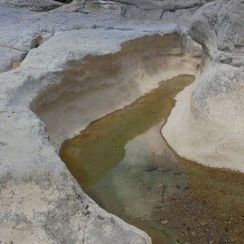 The Pedernales River carves its way through the limestone 