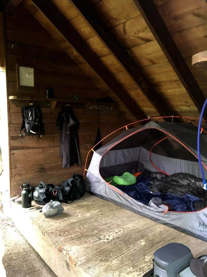 Britt B.'s photo of tent camping at Wolfkiel Run Shelters — Oil Creek State Park near Westline, PA