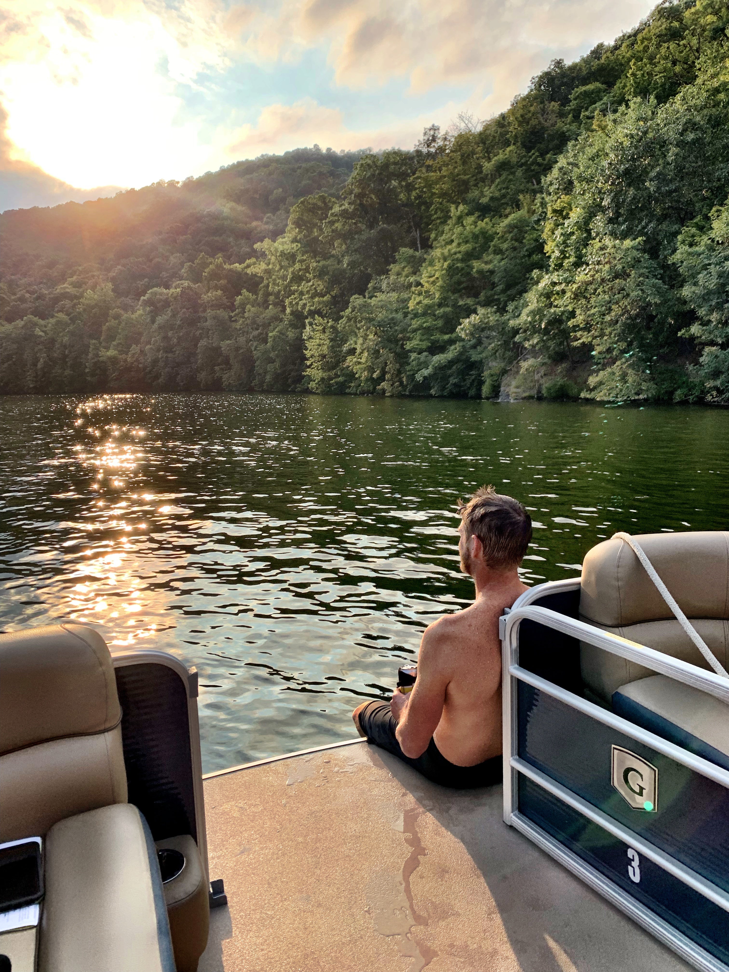 The Lake from a Pontoon Boat