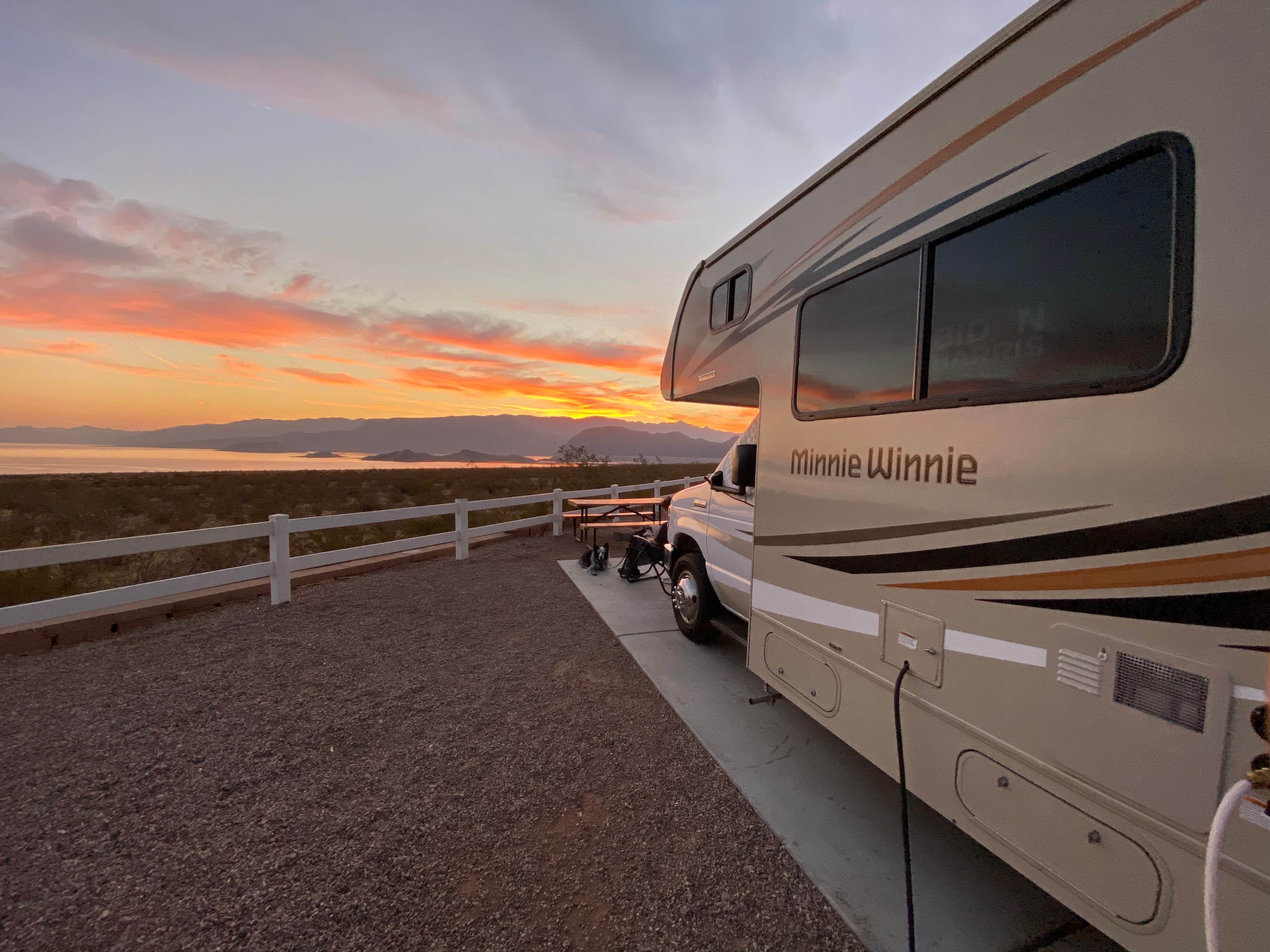 Elaine V.'s photo of rv camping at Boulder Beach Campground — Lake Mead National Recreation Area near Lake Mead National Recreation Area