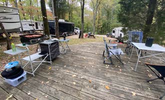 Camping near Gobbler's Run Campground — Lincoln State Park: Sun Outdoors Lake Rudolph, Santa Claus, Indiana
