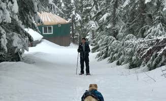 Ethan H.'s photo of camping with pets at Yurt Snowshoe near Randle, WA