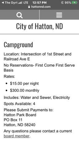 Camper-submitted photo at Hatton Park Board Campground near Larimore, ND