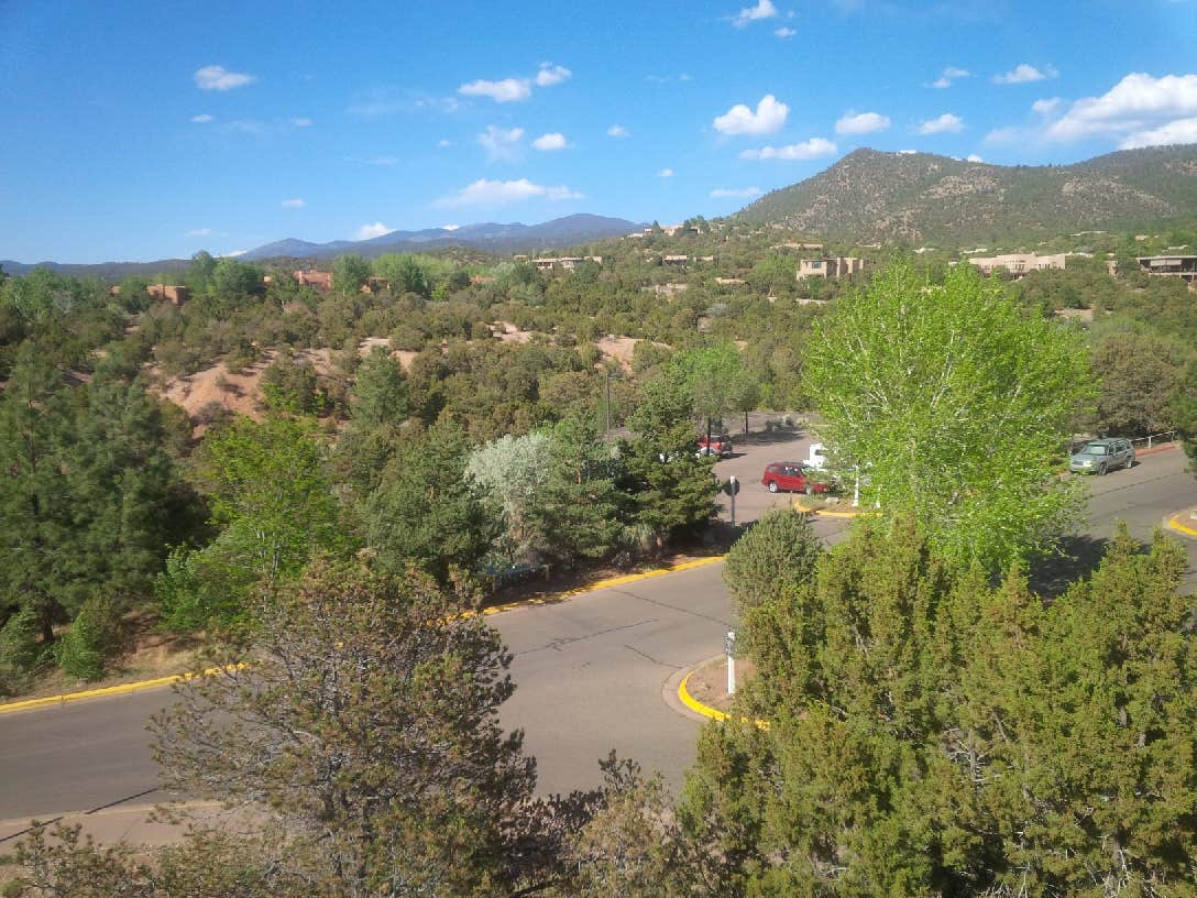 The trail head begins on the campus of St. John's college in the mountains of Santa Fe
