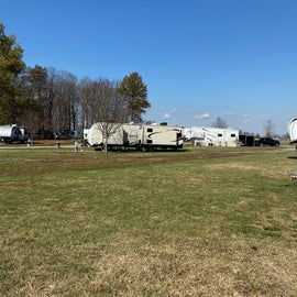 View of our rig while walking the dog.