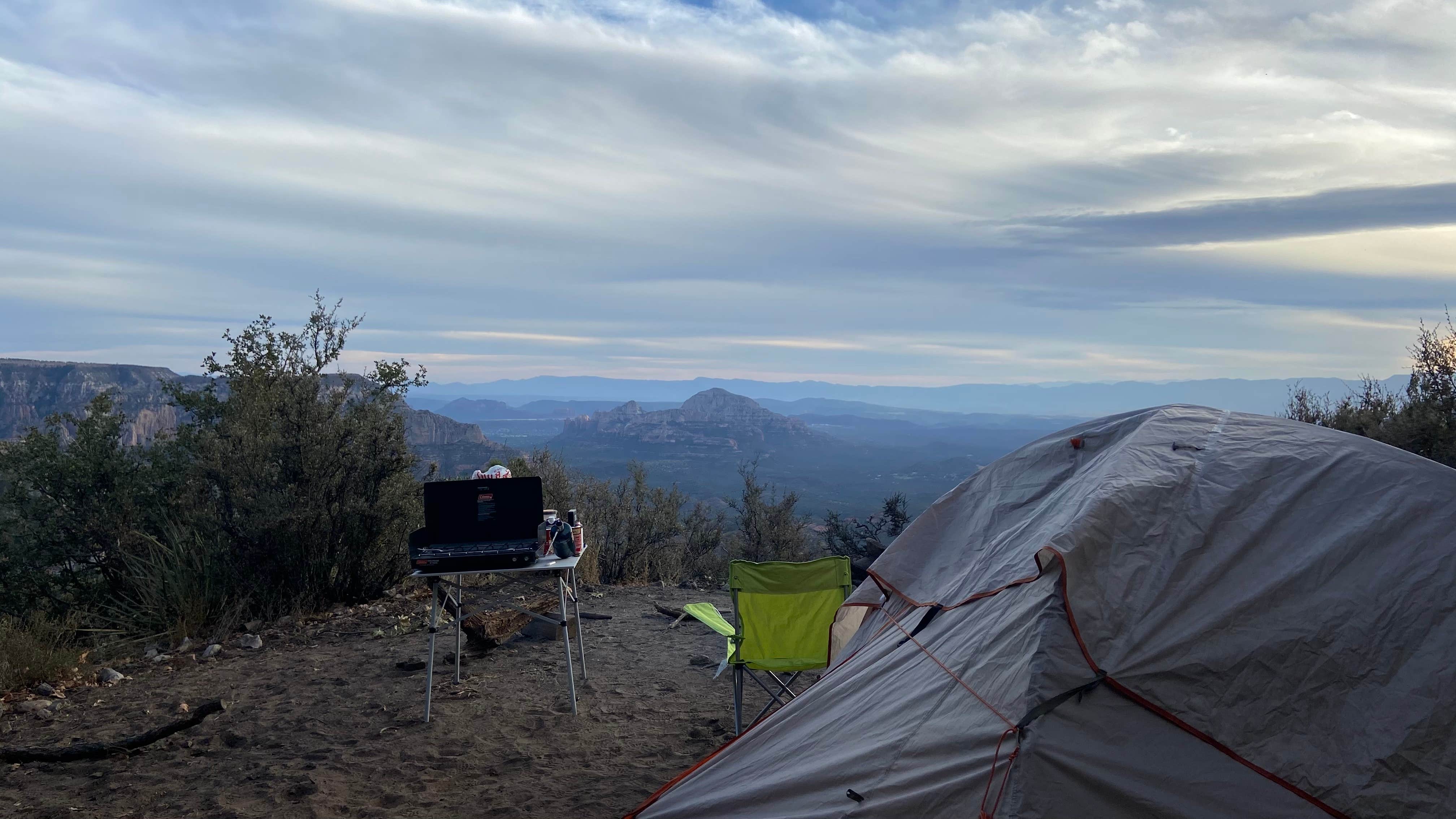Peter S.'s photo of tent camping at Edge of the World (East Pocket) near Chino Valley, AZ