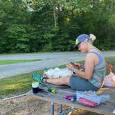 Always use a tablecloth if you actually eat off picnic tables ;)