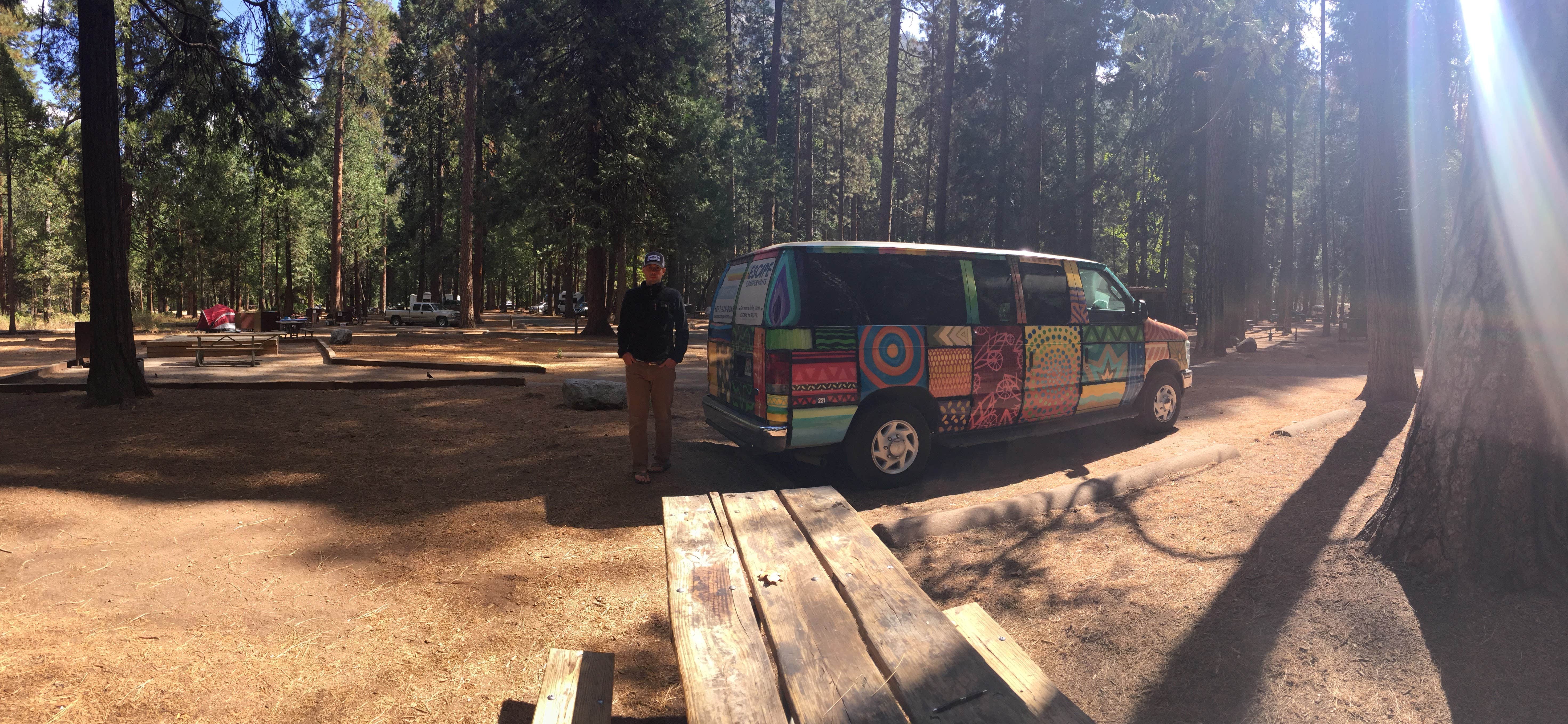 Carly E.'s photo of rv camping at Upper Pines Campground — Yosemite National Park near Yosemite National Park