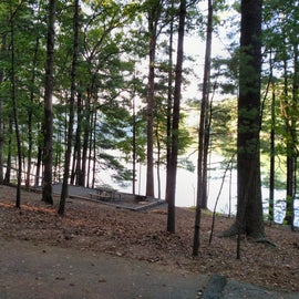 Tent sites by the lake
