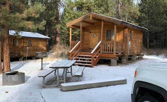 Mandy's photo of a cabin at LaPine State Park Campground near Deschutes National Forest