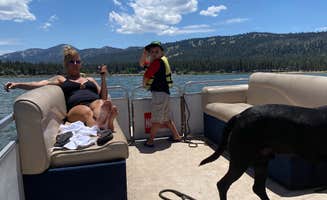 Brittney C.'s photo of camping with pets at Holloway's Marina & RV Park near Blue Jay, CA