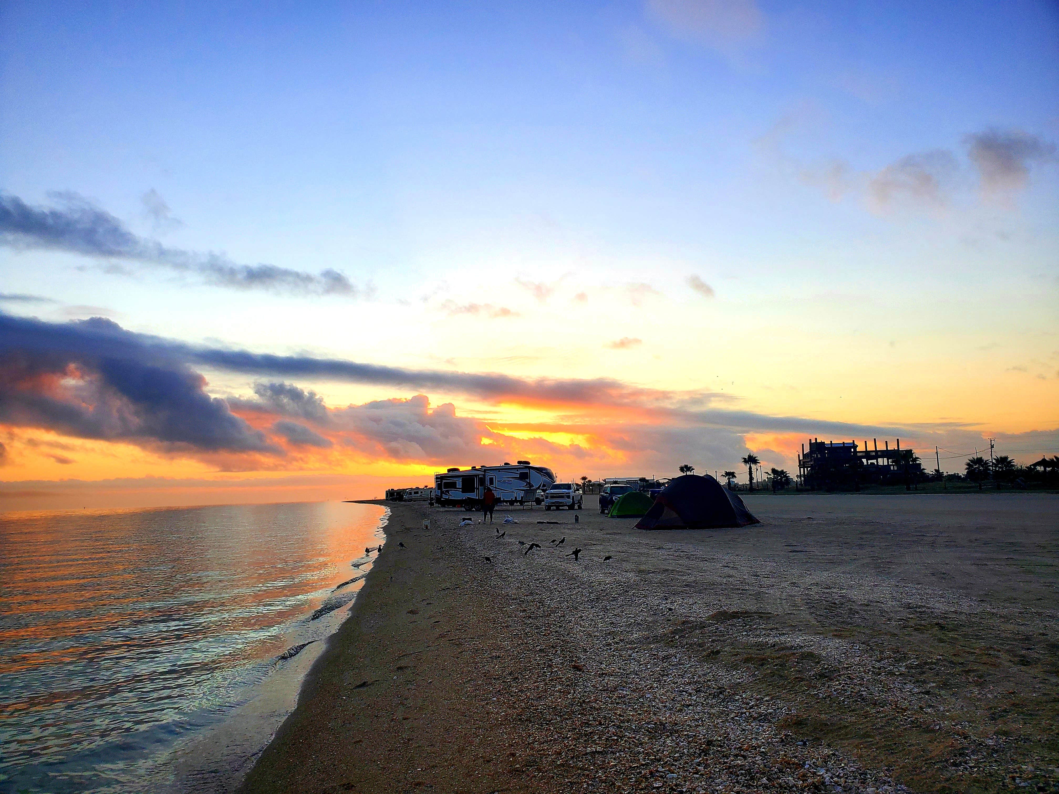 Elisha  L.'s photo of tent camping at Magnolia Beach near Fannin, TX