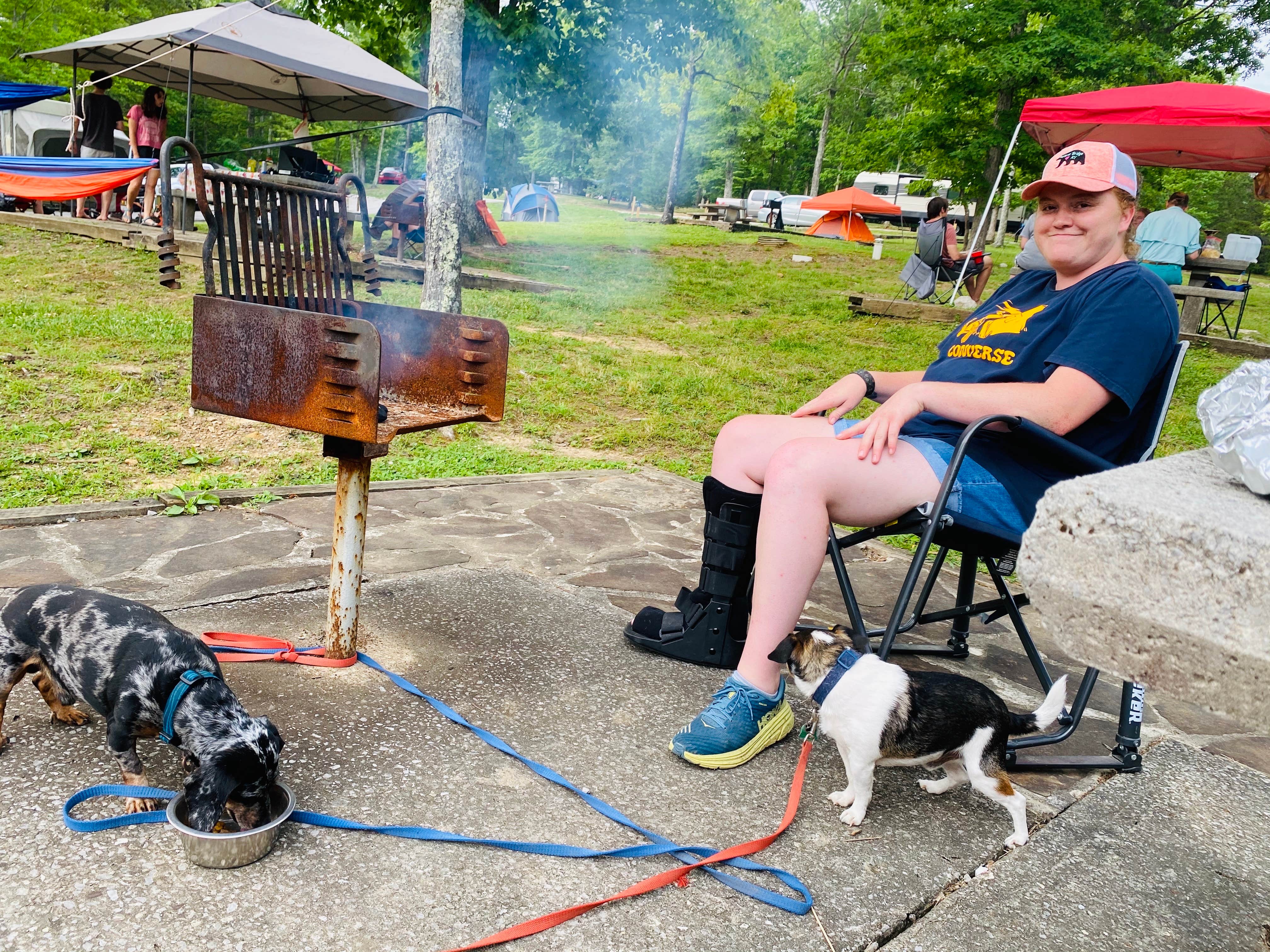 Shelly S.'s photo of camping with pets at Pickett CCC Memorial State Park Campground near Robbins, TN