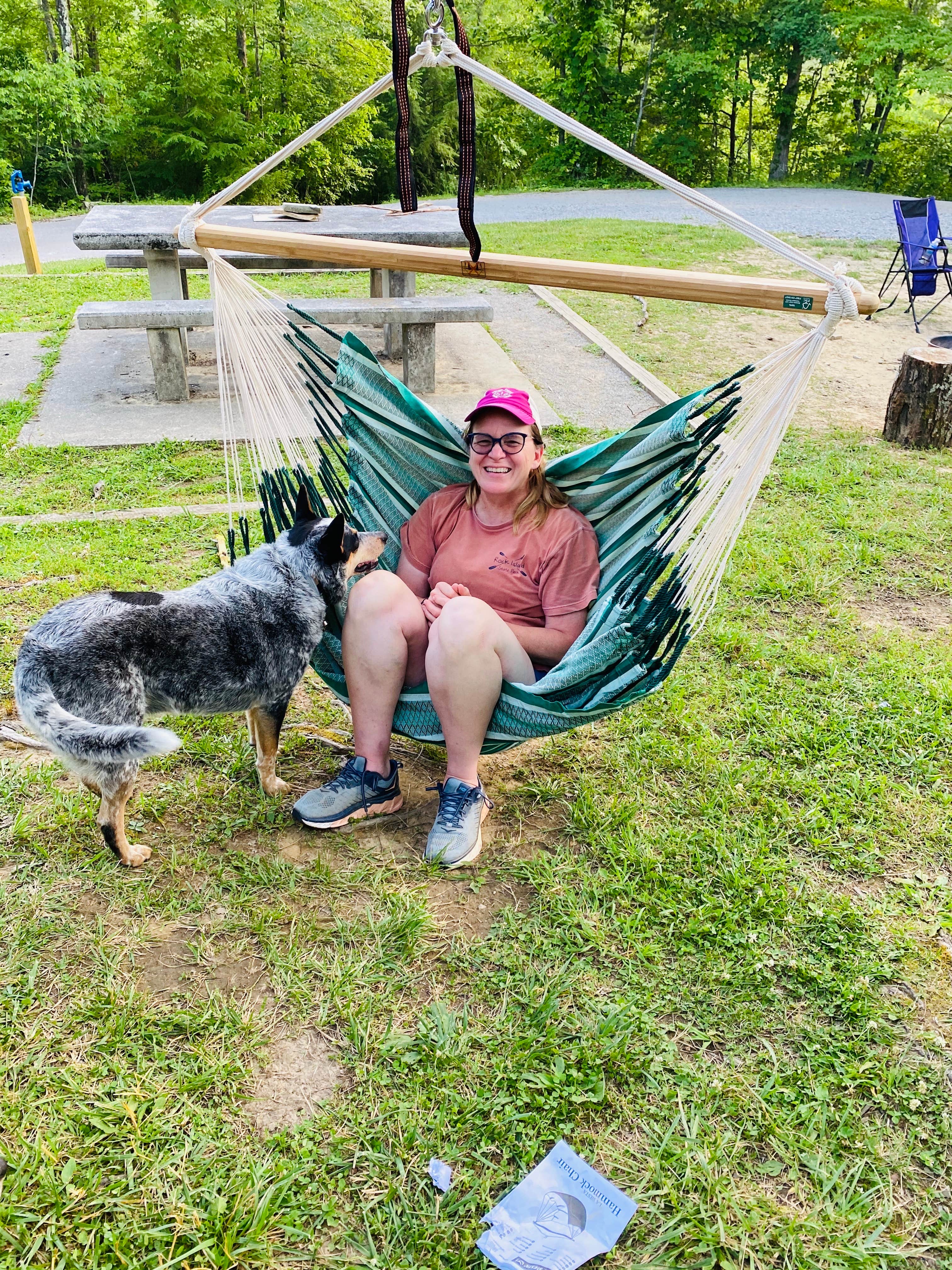 Shelly S.'s photo of camping with pets at Pickett CCC Memorial State Park Campground near Pall Mall, TN