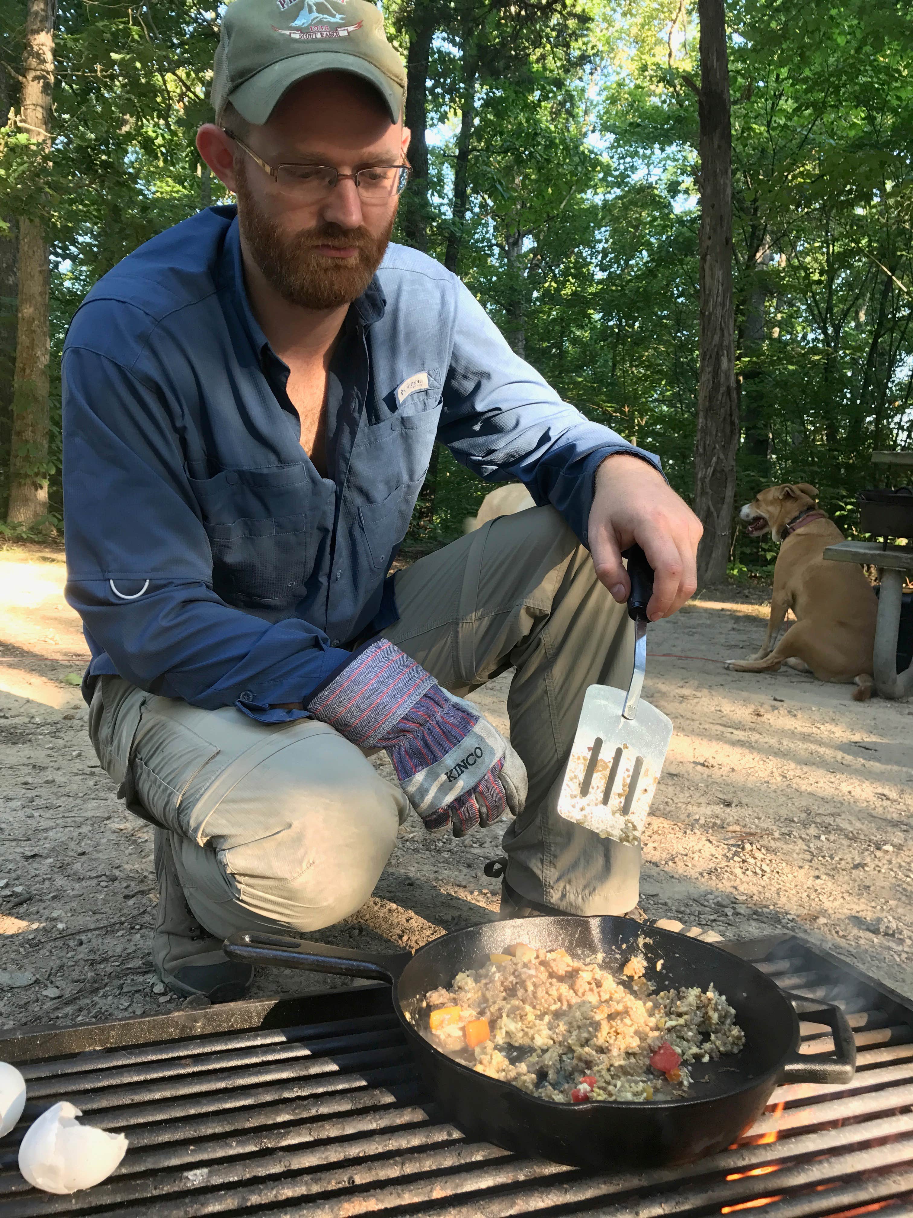 Cooking on the fire