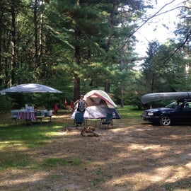 our tent site at Sugar River