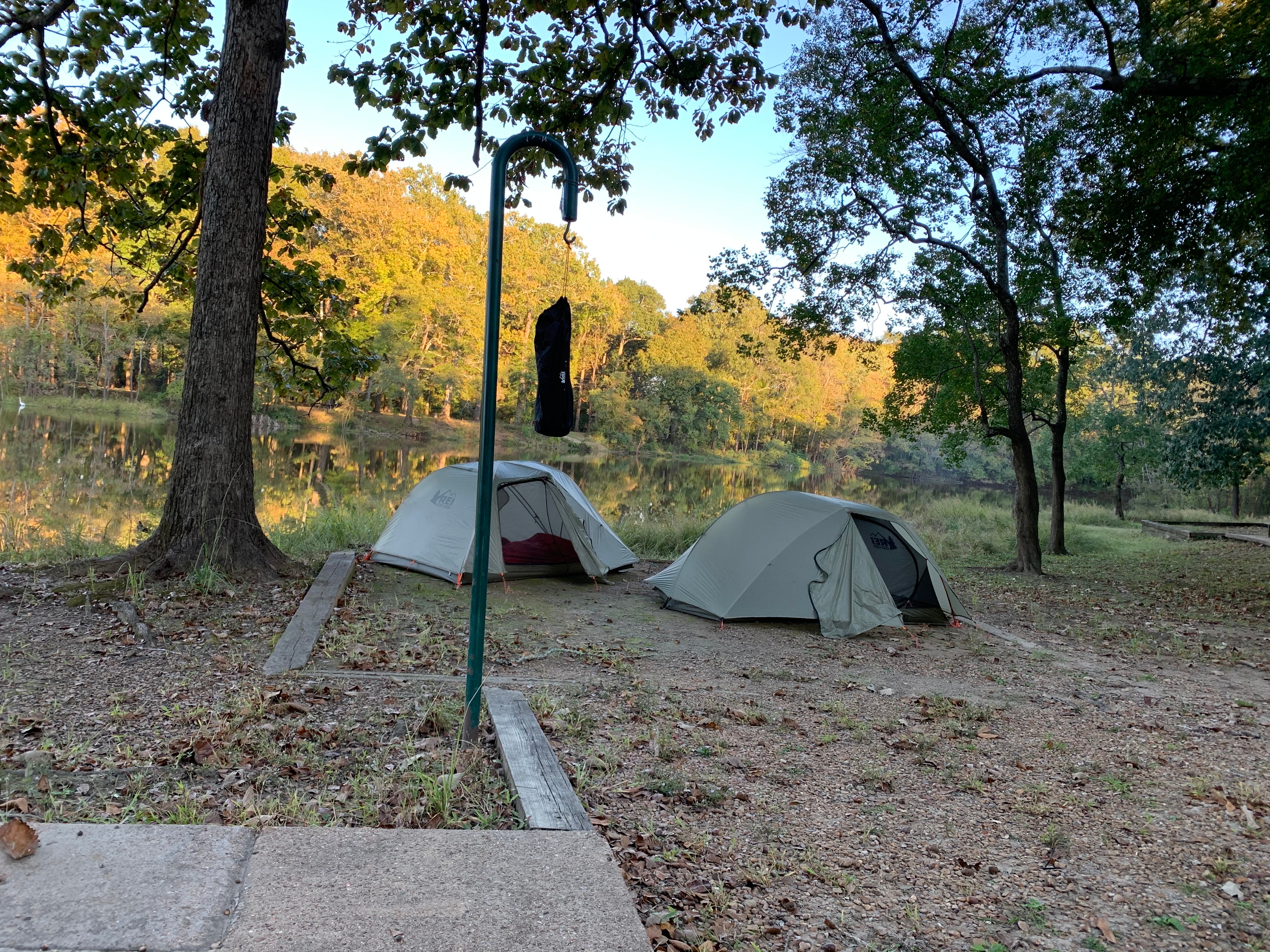 Camp site on the lake