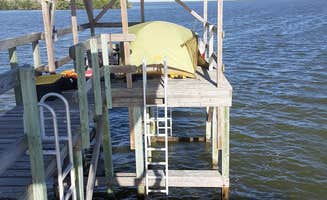 David P.'s photo of tent camping at Backcountry Shark Point Chickee — Everglades National Park near Marathon Shores, FL