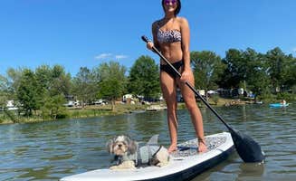 Twin's photo of camping with pets at Claremar Twin Lakes Camping Resort near Vermilion, OH