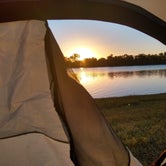 Sunrise through the tent flap