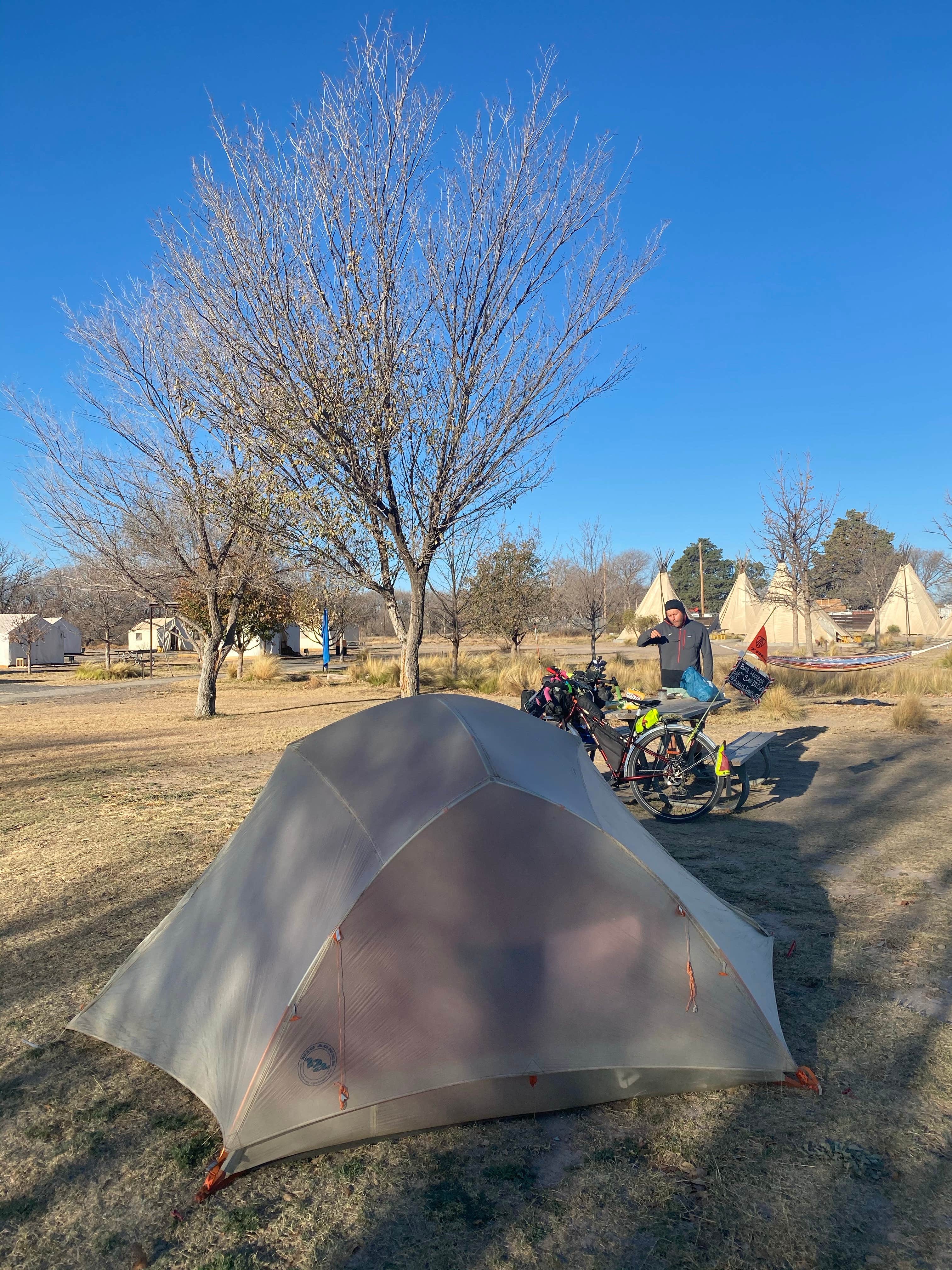 Kera P.'s photo at El Cosmico (PERMANENTLY CLOSED) near Balmorhea, TX