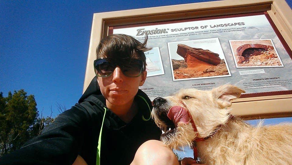 Vanessa M.'s photo of camping with pets at Honey Flat Camping Area — Caprock Canyons State Park near Childress, TX