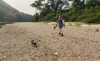 Shelly S.'s photo of camping with pets at Buffalo Point — Buffalo National River near Buffalo National River