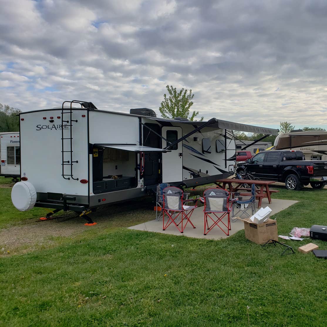 Aerial view of Camp Turkeyville RV Resort