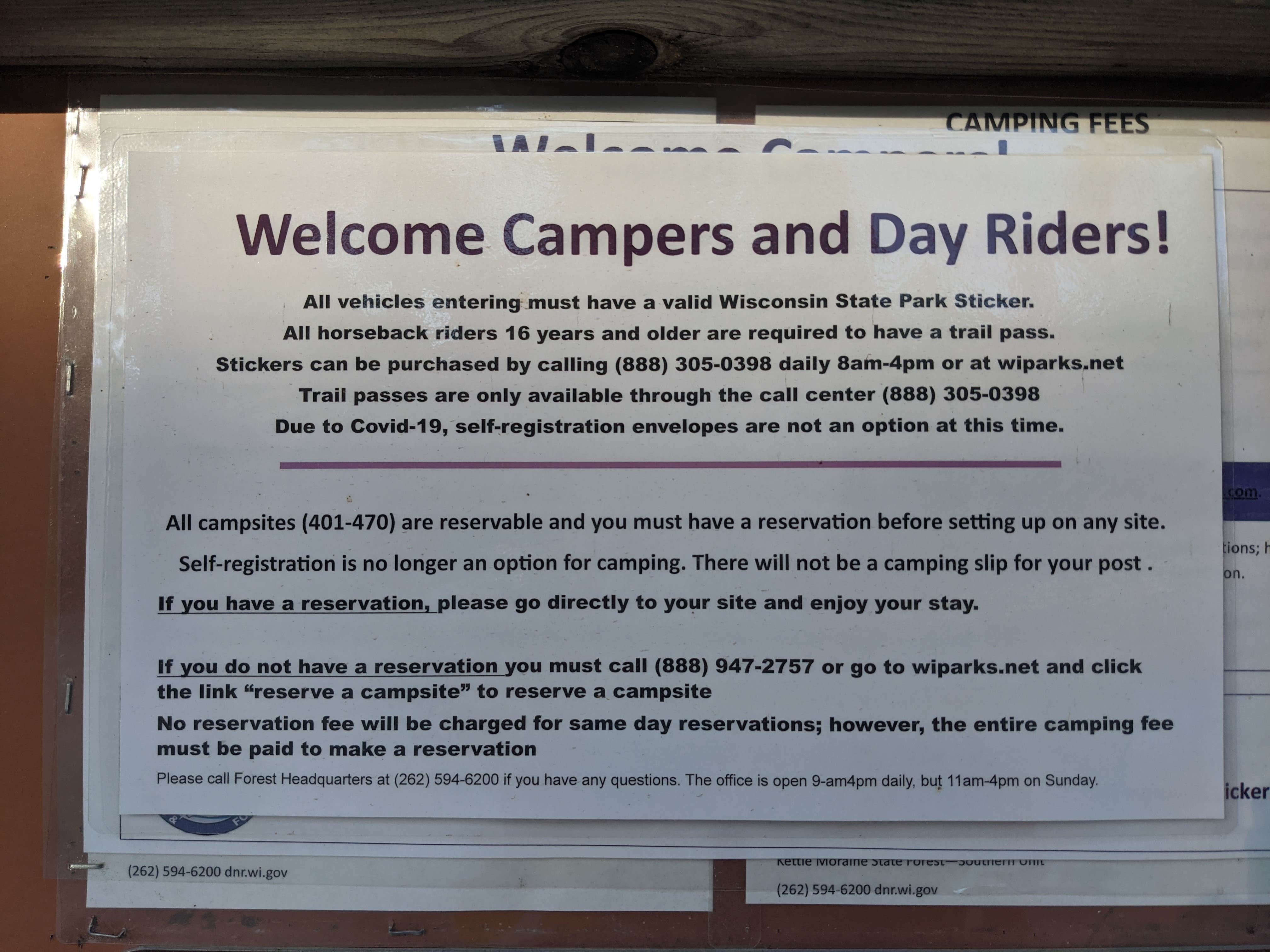 Camper-submitted photo at Southern Unit Horseriders Campground — Kettle Moraine State Forest-Southern Unit near Delafield, WI