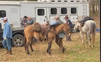 Tessa C.'s photo of camping with a horse at Wranglers Campground near Clarksville, TN