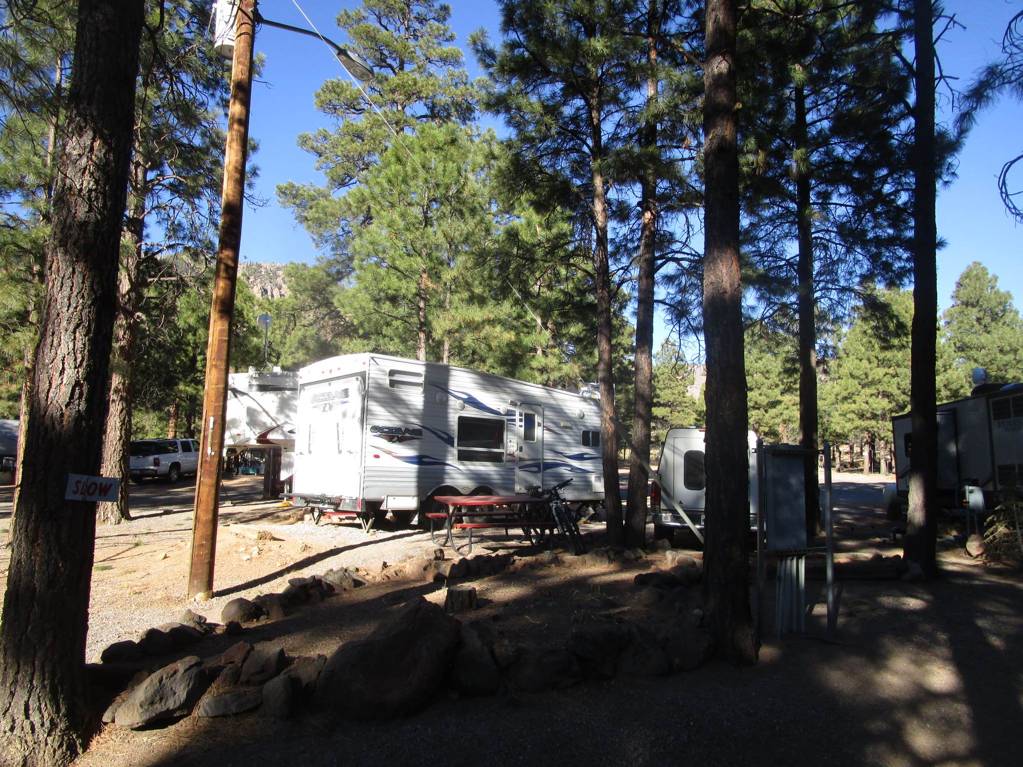 Marcy's photo of rv camping at Flagstaff RV Park (formally Greer's Pine Shadows RV Park) near Mormon Lake, AZ
