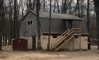 Judy B.'s photo of a cabin at Lake Hilbert Campground near Niagara, WI